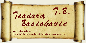 Teodora Bosioković vizit kartica